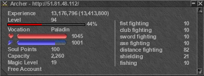 Signature for player Archer