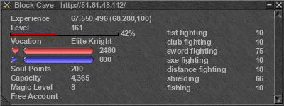 Signature for player Block Cave