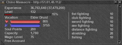 Signature for player Chino Massacre