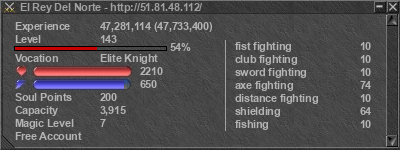 Signature for player El Rey Del Norte