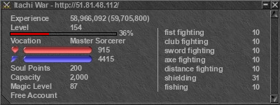 Signature for player Itachi War