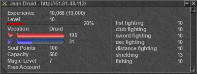 Signature for player Jean Druid