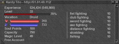 Signature for player Kardy Tito