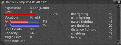 Signature for player Krozer