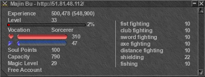 Signature for player Majin Bu