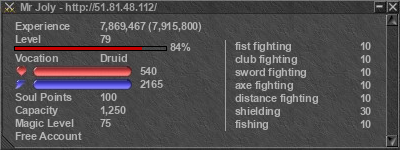 Signature for player Mr Joly