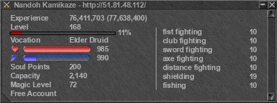 Signature for player Nandoh Kamikaze