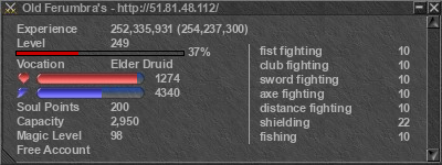 Signature for player Old Ferumbra's