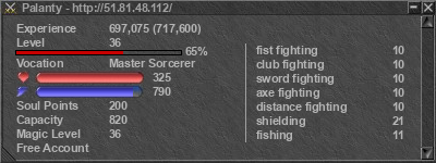 Signature for player Palanty