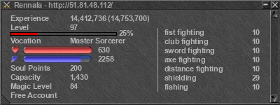 Signature for player Rennala