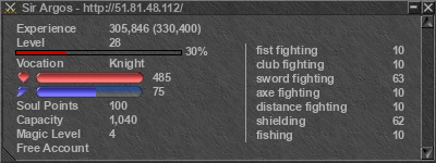 Signature for player Sir Argos