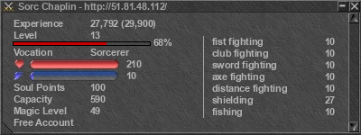 Signature for player Sorc Chaplin