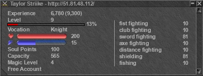 Signature for player Taylor Striike