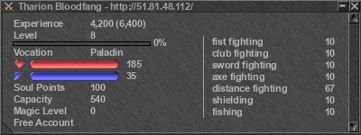 Signature for player Tharion Bloodfang